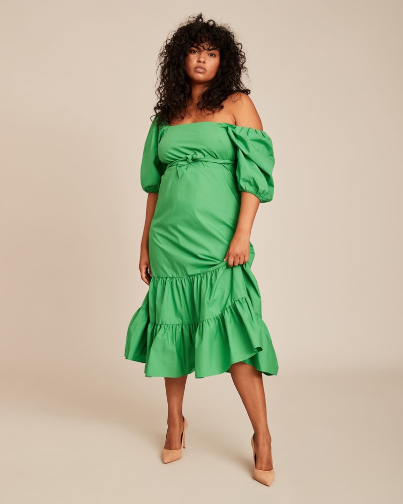 Green dress online size 14